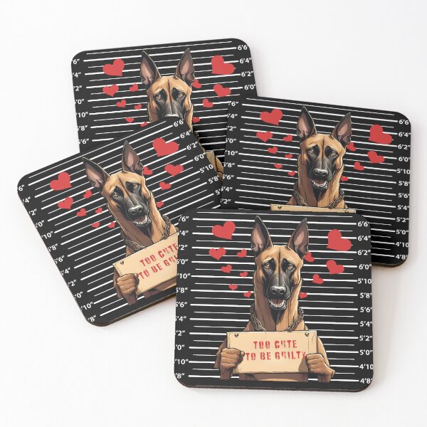 Item preview, Prisoner Dog Australian Malinois "Too Cute To Be Guilty" designed and sold by GoodyPaws.