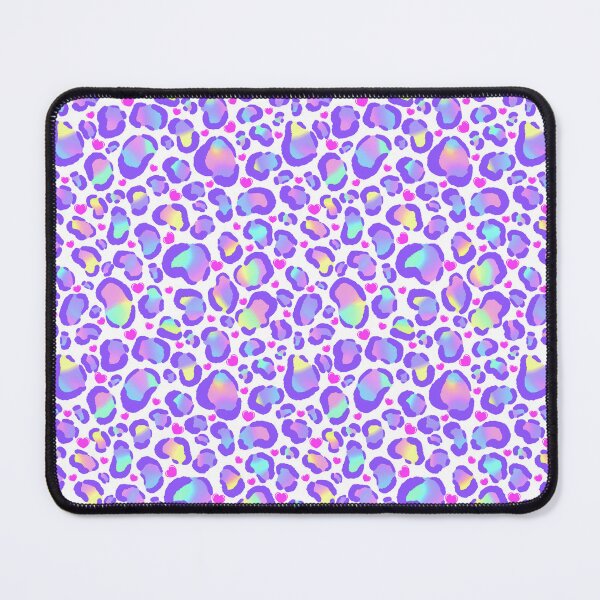 Item preview, Y2K Pastel Rainbow Leopard Print With Pink Hearts On A White Background designed and sold by KlaryssaNicole.