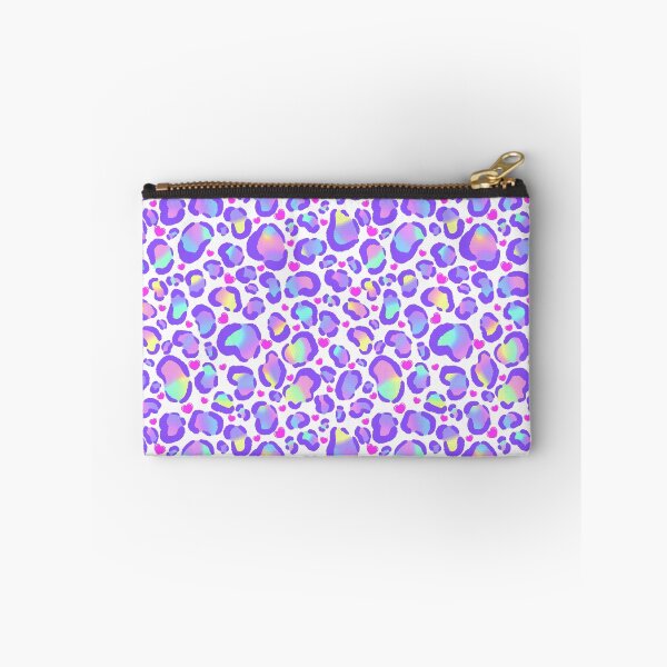 Item preview, Y2K Pastel Rainbow Leopard Print With Pink Hearts On A White Background designed and sold by KlaryssaNicole.