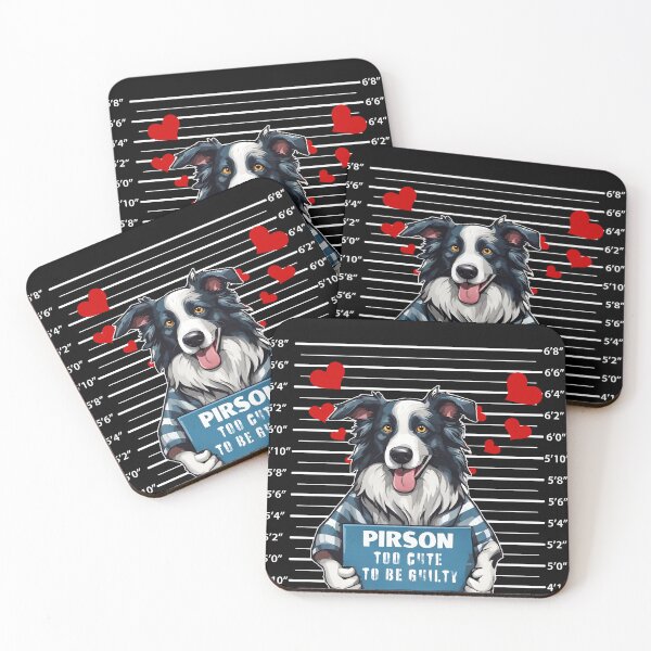 Item preview, Prisoner Dog Blue Merle Border Collie Dog "Too Cute To Be Guilty" designed and sold by GoodyPaws.