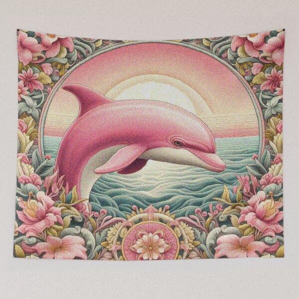 Item preview, Pink Dolphin in the Ocean designed and sold by Illuministique.