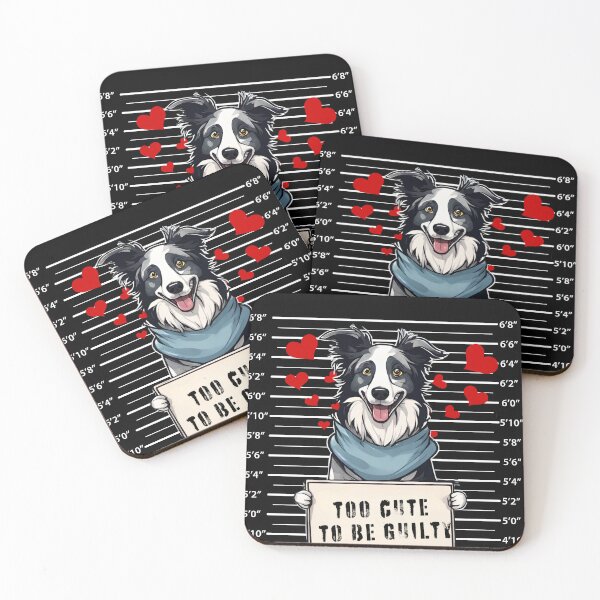 Item preview, Prisoner Dog Border Collie Dog "Too Cute To Be Guilty" designed and sold by GoodyPaws.
