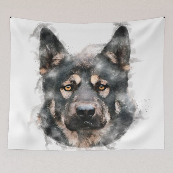 Item preview, Lapponian Herder Watercolour Artwork designed and sold by Typeglyphs.