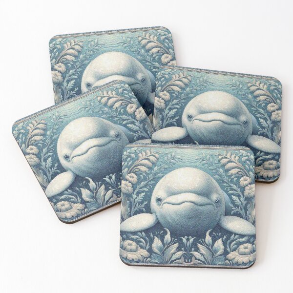 Item preview, Cute Beluga Whale in Blue Ocean designed and sold by Illuministique.