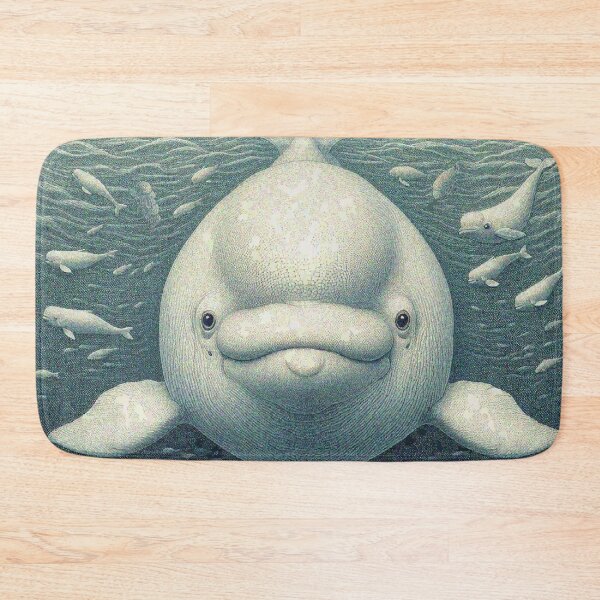 Item preview, Beluga Whales in the Vast Blue Ocean designed and sold by Illuministique.
