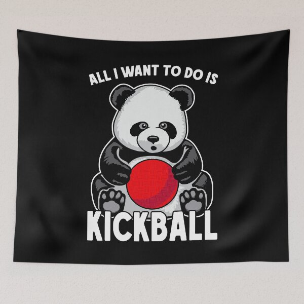 Item preview, Panda Kickball All I Want To Do Is Cute Funny Bear Player designed and sold by GrandeDuc.