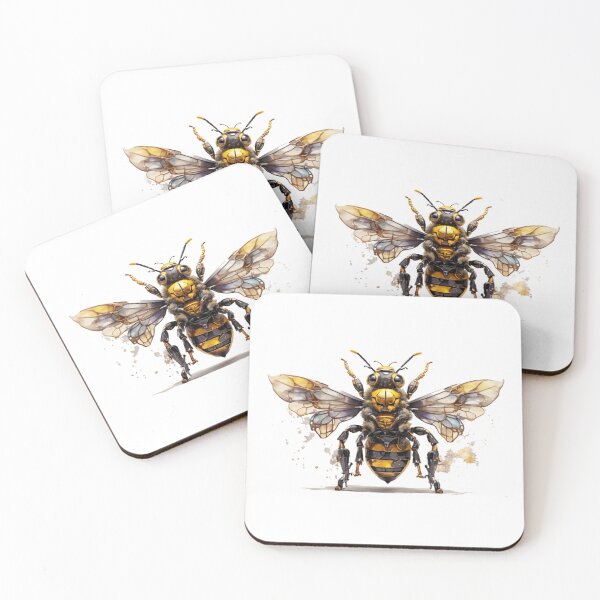 Item preview, A steampunk bee as a watercolor designed and sold by Rose Design & Photos.