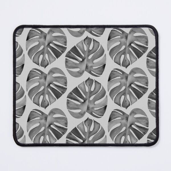 Item preview, Black and White Monstera Leaves on Silver designed and sold by JocelynBateson.