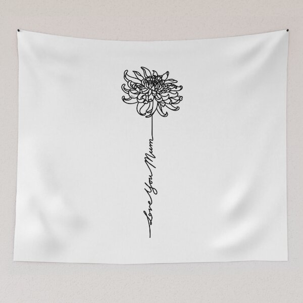 Item preview, Love You Mum - Mothers Day Chrysanthemum Flower - Commonwealth Spelling designed and sold by Amanda Lucas.