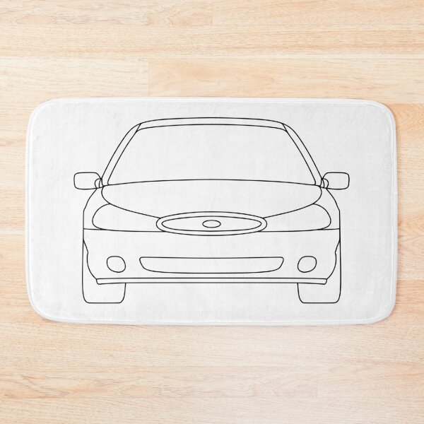 Item preview, Ford Mondeo Mk2 front black lined art designed and sold by EdimDesign.