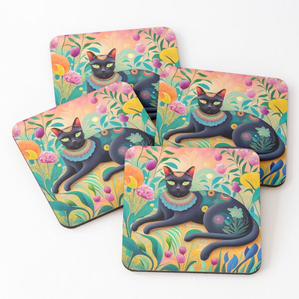 Item preview, Inspired By Gustav Klimt Garden Cat designed and sold by Tamas Das.