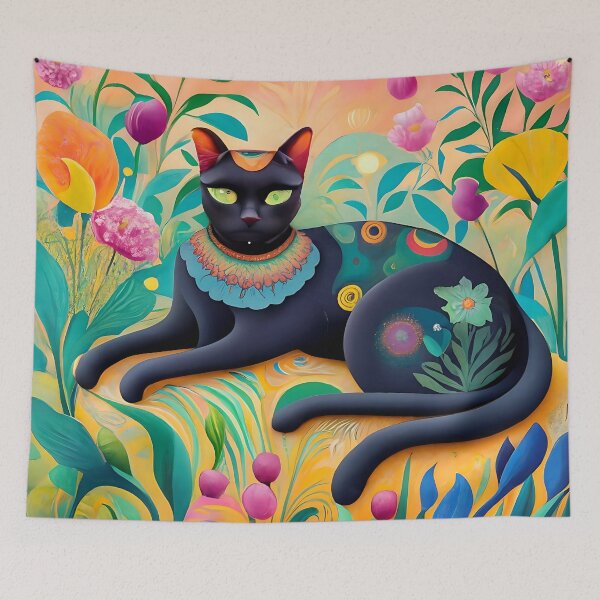 Item preview, Inspired By Gustav Klimt Garden Cat designed and sold by Tamas Das.