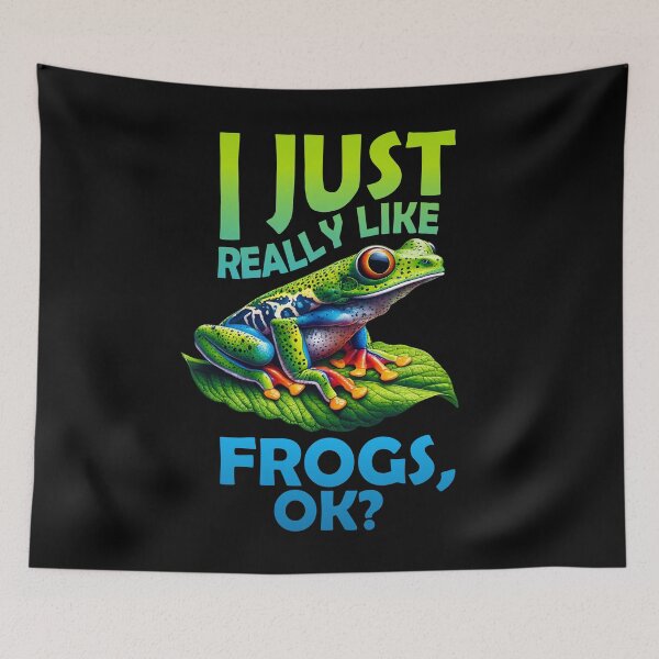 Item preview, I Just Really Like Frogs OK? Fun Frog Lover for Kids Girls Boys designed and sold by LumbardaDesigns.