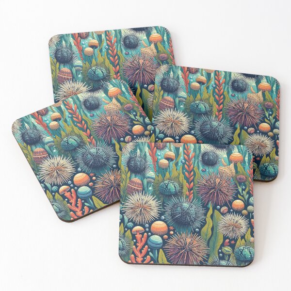 Item preview, Cute Urchins in Kelp Forest designed and sold by EcoArtShop.