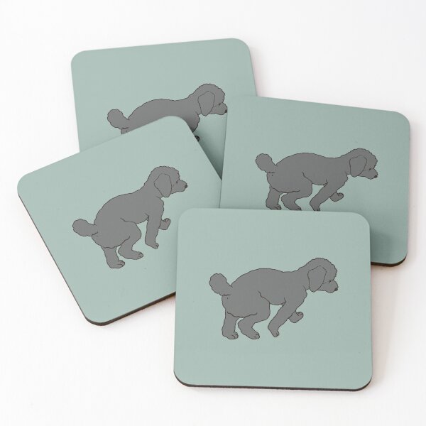 Item preview, silver walking poodle designed and sold by Eastspacebubble.