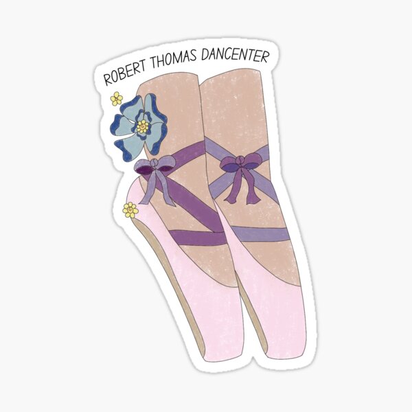 Pointe Shoes with Flowers Sticker
