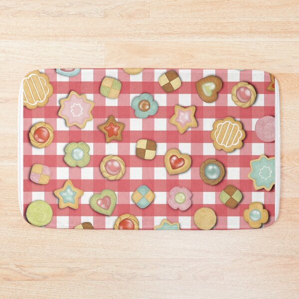 Item preview, Patissier Peach Pastel Minigame Cookies Gingham designed and sold by Juliet Raines.