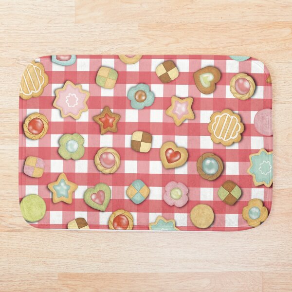 Item preview, Patissier Peach Pastel Minigame Cookies Gingham designed and sold by Juliet Raines.