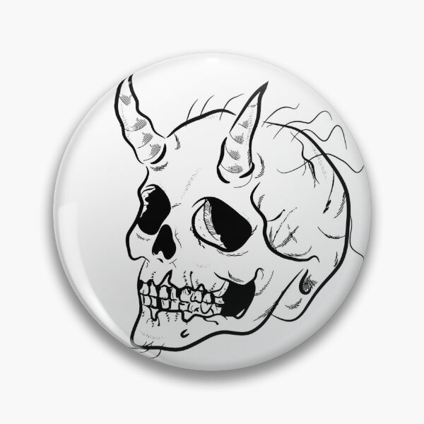 Item preview, Skull with devil horns designed and sold by VassaliteCreate.