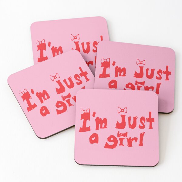Item preview, I'm just A Girl Coquette Red Typography, Ribbon Bow Girly Aesthetic designed and sold by Dazzline Designs.
