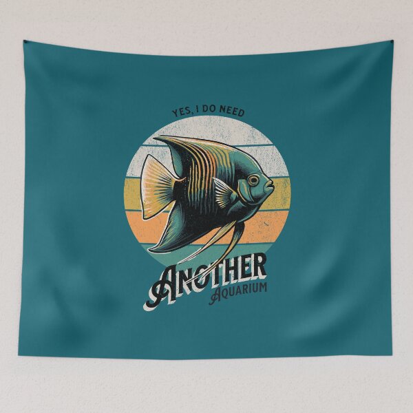 Item preview, Aquarium Angelfish Retro Design, Vintage Fish Shirt designed and sold by FinFriends.