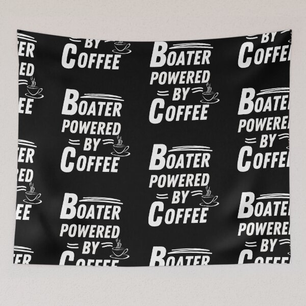 Item preview, Boater powered by coffee designed and sold by annoying-shirts.