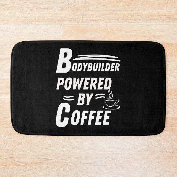 Item preview, Bodybuilder powered by coffee designed and sold by annoying-shirts.