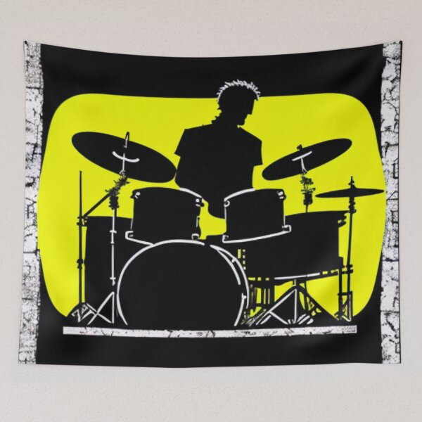 Item preview, Abstract silhouette drummer designed and sold by Artbellachi.