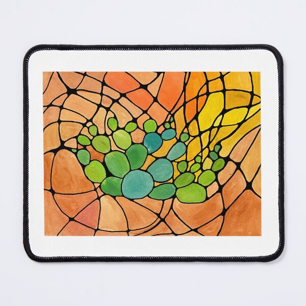 Item preview, Stained Glass Cactus Design designed and sold by Lisa Neuman Watercolors.