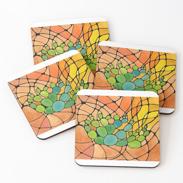 Item preview, Stained Glass Cactus Design designed and sold by Lisa Neuman Watercolors.
