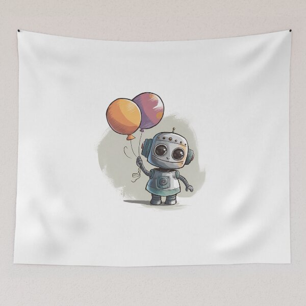 Item preview, An endearing cinematic illustration of a tiny robot designed and sold by brokenpones.