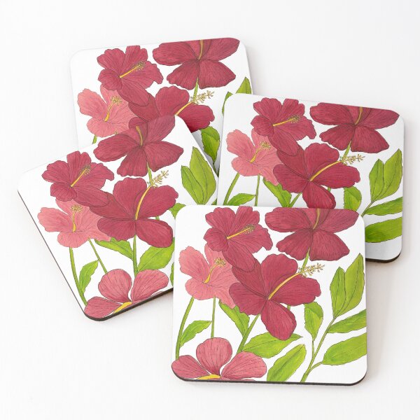 Artikelvorschau, Roter Hibiskus entworfen und verkauft von Lisa Neuman Watercolors.