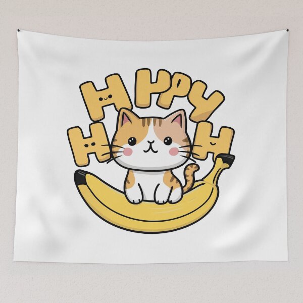 Item preview, hapi banana cat funny designed and sold by azkafabre.