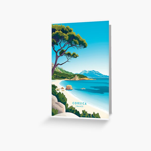 Item preview, Corsica Charm: France - Travel Illustration designed and sold by NeuralVibe.