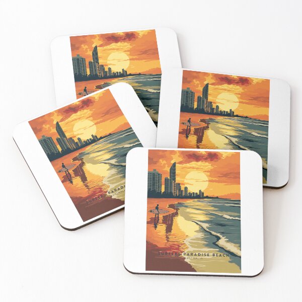 Item preview, Surfers Paradise Beach Splendor: Australia designed and sold by NeuralVibe.
