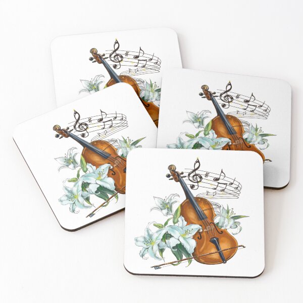 Item preview, Floral Violin-Cello for white designed and sold by Kim Leex.