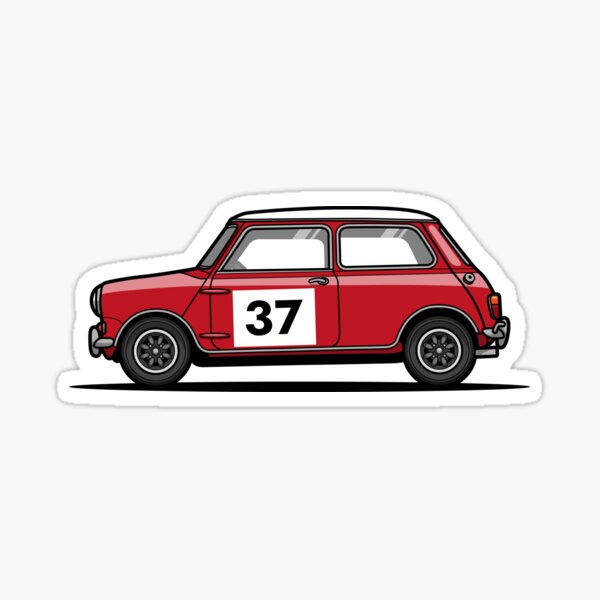 Red Monte Carlo Classic Mini Car Sticker