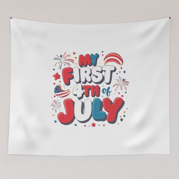 Item preview, Adorable "My First 4th of July" Typography Design for Kids' Merchandise designed and sold by ashdenent.