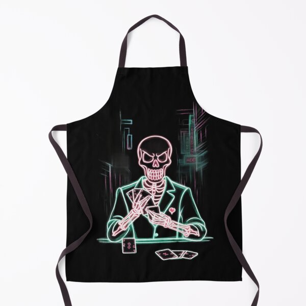 Item preview, NEON SKELETON CARD PLAYER designed and sold by BlueGoldArt.