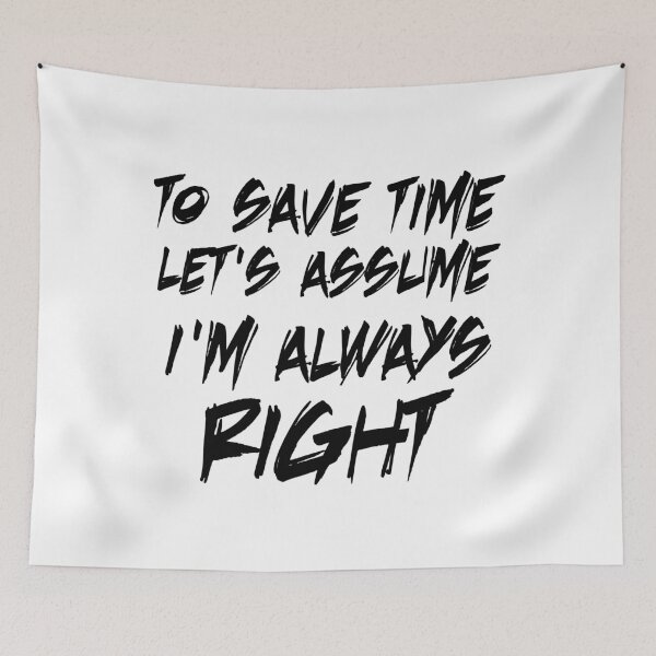 Item preview, to save time let's assume i'm always right designed and sold by 101univers.