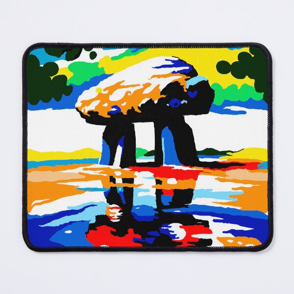 Item preview, Colorful pop art dolmen near water designed and sold by Harry Wibier.