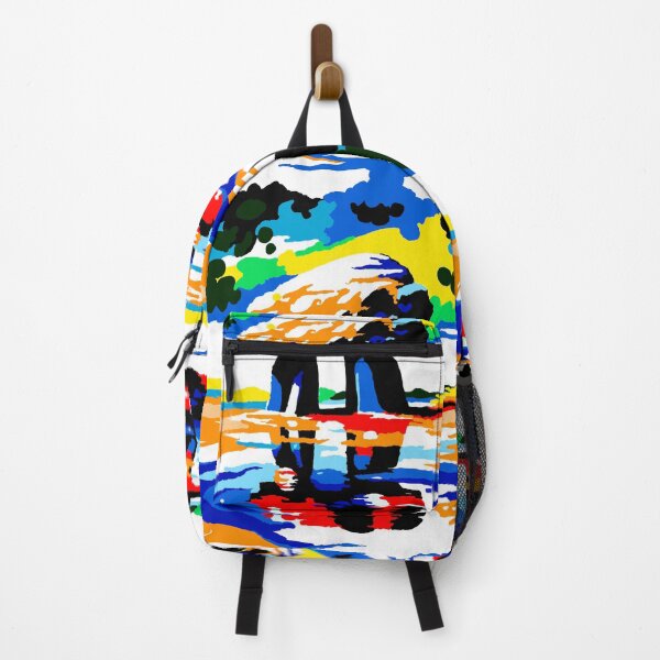 Item preview, Colorful pop art dolmen near water designed and sold by Harry Wibier.