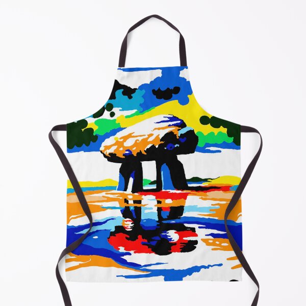 Item preview, Colorful pop art dolmen near water designed and sold by Harry Wibier.
