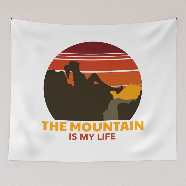 Item preview, The mountain is My Life - Nature Lover Graphic Tee designed and sold by DeCodeArtShop.