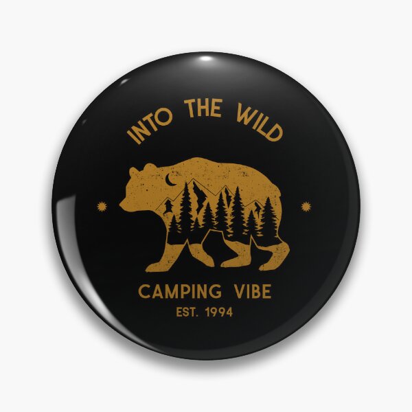 Item preview, into the wild camping vibe - Nature Lover - bear - camping - moutain - glamping - retro - vintage designed and sold by DeCodeArtShop.