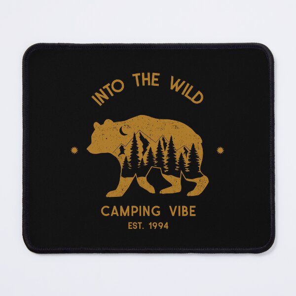 Item preview, into the wild camping vibe - Nature Lover - bear - camping - moutain - glamping - retro - vintage designed and sold by DeCodeArtShop.