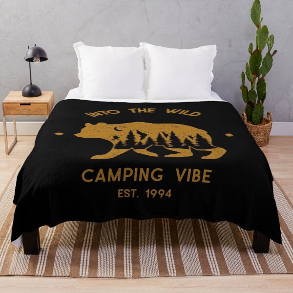 Item preview, into the wild camping vibe - Nature Lover - bear - camping - moutain - glamping - retro - vintage designed and sold by DeCodeArtShop.