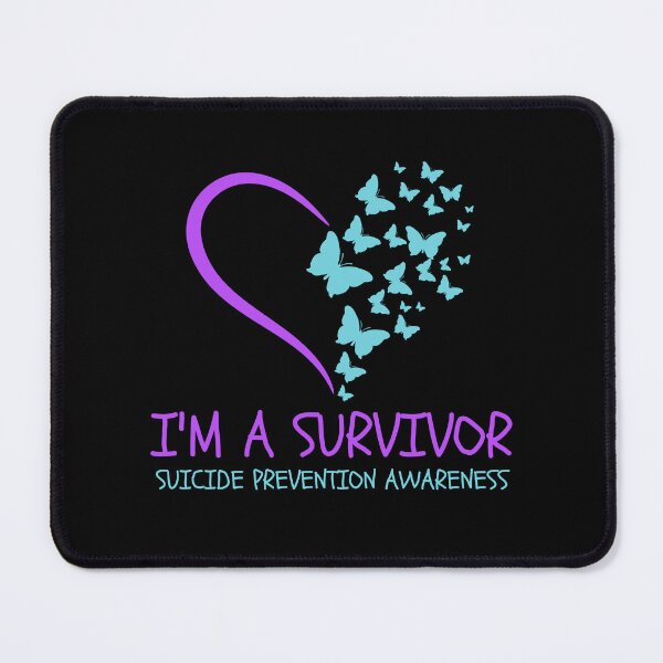 Item preview, I'm A Survivor Suicide Prevention Awareness Butterfly Heart  designed and sold by SlocifieShop.