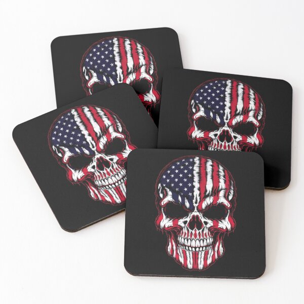 Item preview, Scary Skull American Flag USA Patriotic, Symbol of America designed and sold by Cr320.