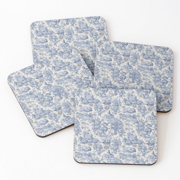 Item preview, Blue and White Floral French Country Toile designed and sold by Cute & Sassy Custom Gifting Boutiques.